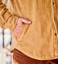 Load image into Gallery viewer, Golden Corduroy Shirt Jacket