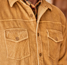 Load image into Gallery viewer, Golden Corduroy Shirt Jacket