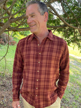 Load image into Gallery viewer, Terracotta Long Sleeve Flannel Shirt