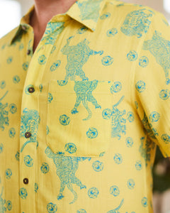 Electric Tiger Shirt (Sunshine & Turquoise)