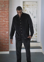 Load image into Gallery viewer, Midnight Velvet Matching Shirt &amp; Pants Set
