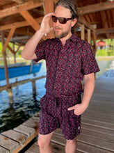 Load image into Gallery viewer, Flying with Dragons Shorts (Red &amp; Black)
