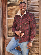 Load image into Gallery viewer, Roses After Dark Jacquard Jacket with Fleece Lining
