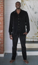 Load image into Gallery viewer, Midnight Velvet Matching Shirt &amp; Pants Set

