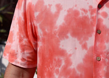 Load image into Gallery viewer, Coral Splash Tie Dye Short Sleeve Shirt
