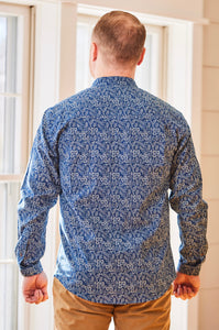 Blossoming Heart Indigo Shirt