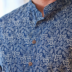 Blossoming Heart Indigo Shirt