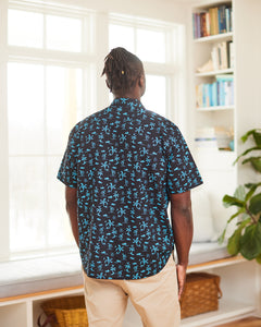 Bali Beach Shirt (Black & Turquoise)