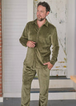 Load image into Gallery viewer, Shaken Not Stirred Matching Velvet Shirt and Pants Set
