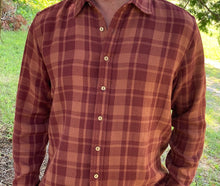 Load image into Gallery viewer, Terracotta Long Sleeve Flannel Shirt
