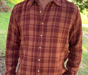 Terracotta Long Sleeve Flannel Shirt