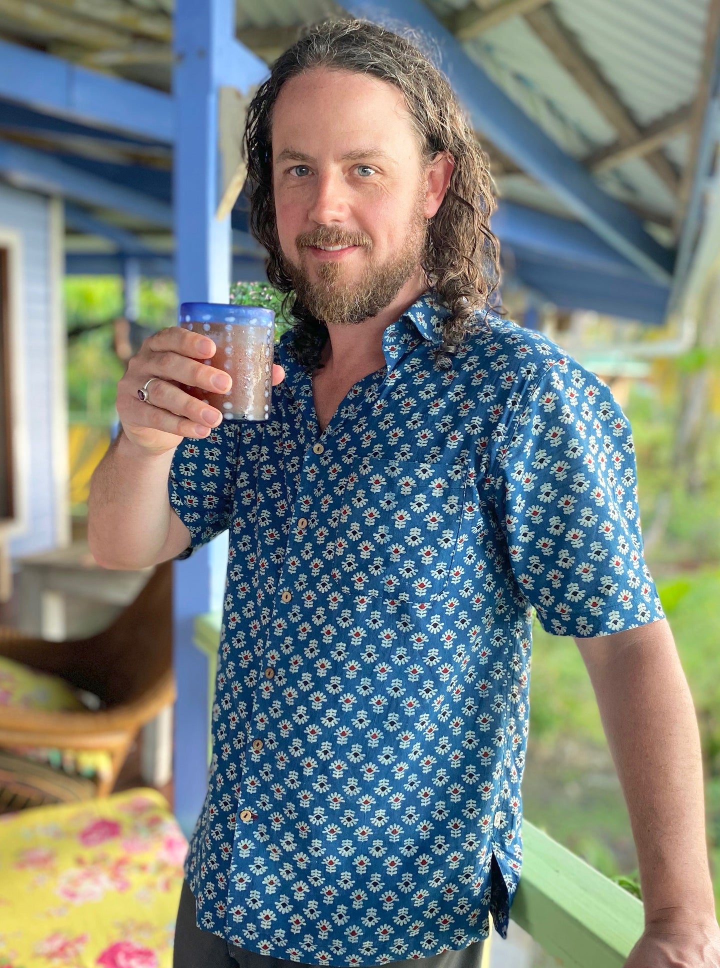 Zen Indigo Short Sleeve Shirt