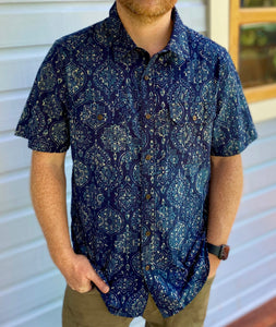 Emblematic Indigo Short Sleeve Shirt