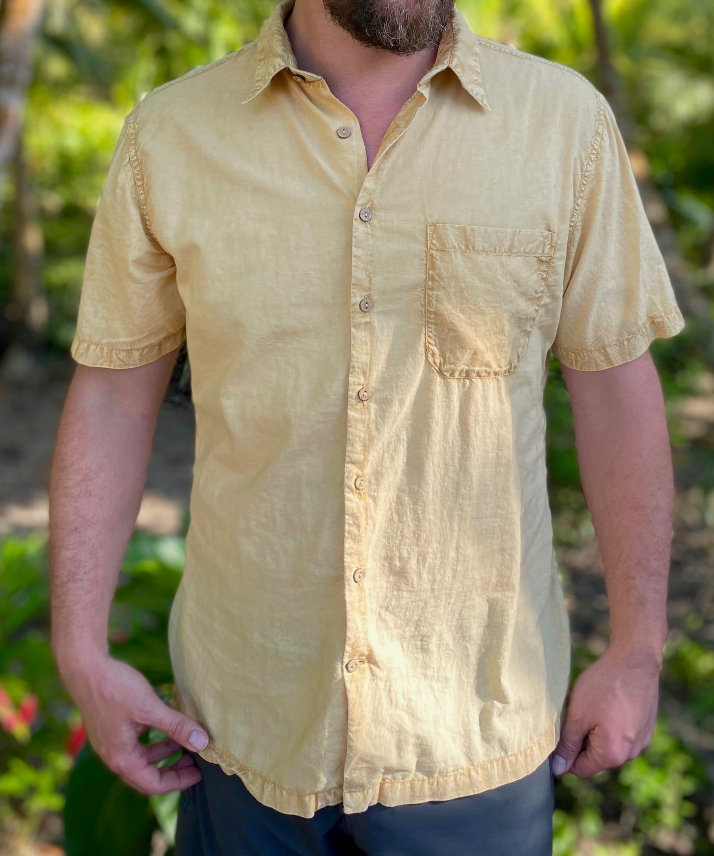 Safari Gold | Short Sleeve Button Up Shirt