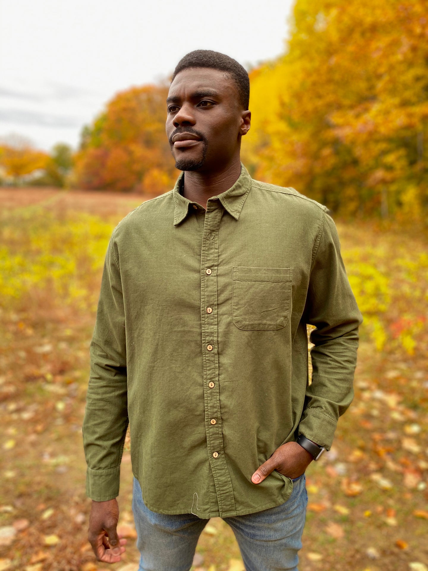 Evergreen Corduroy Long Sleeve Shirt