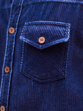 Load image into Gallery viewer, Lake Blue Corduroy Shirt Jacket
